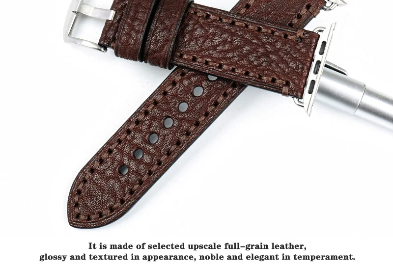 MAIKES из натуральной кожи ремешок для часов Orange Watch браслет для Apple Watch группа 44 мм 40 мм 42 мм 38 мм серии 4 3 2 iWatch