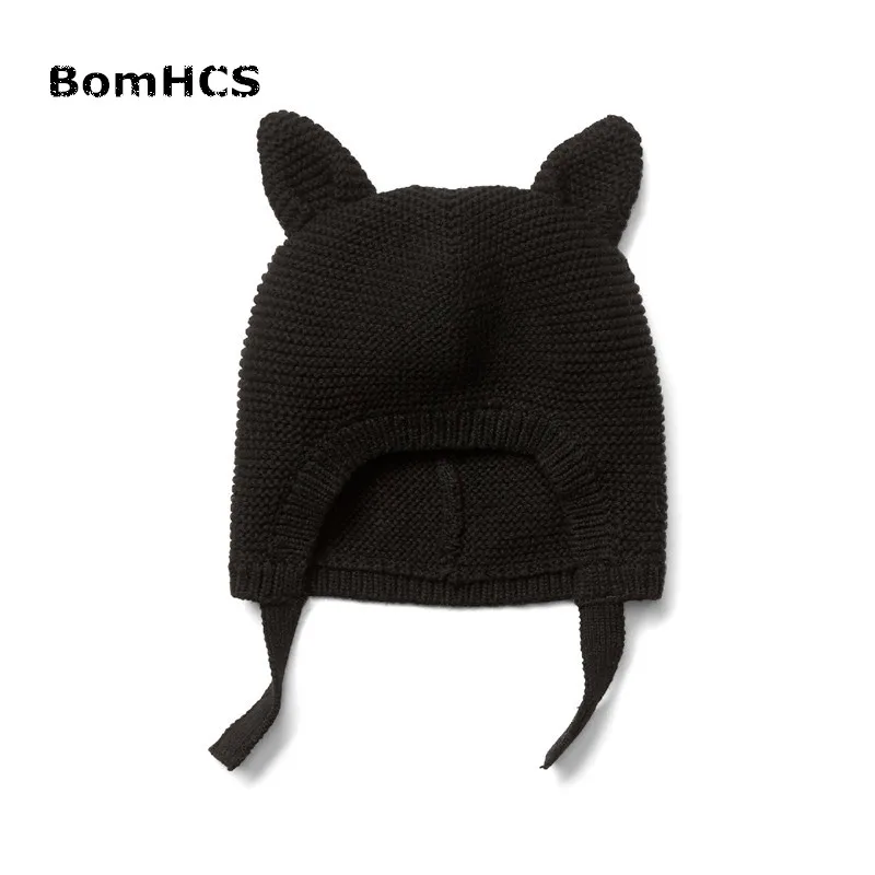 

BomHCS Cute Baby's Winter Warm Ears Beanie 100% Handmade Knit Kid's Hat for Age 3-10