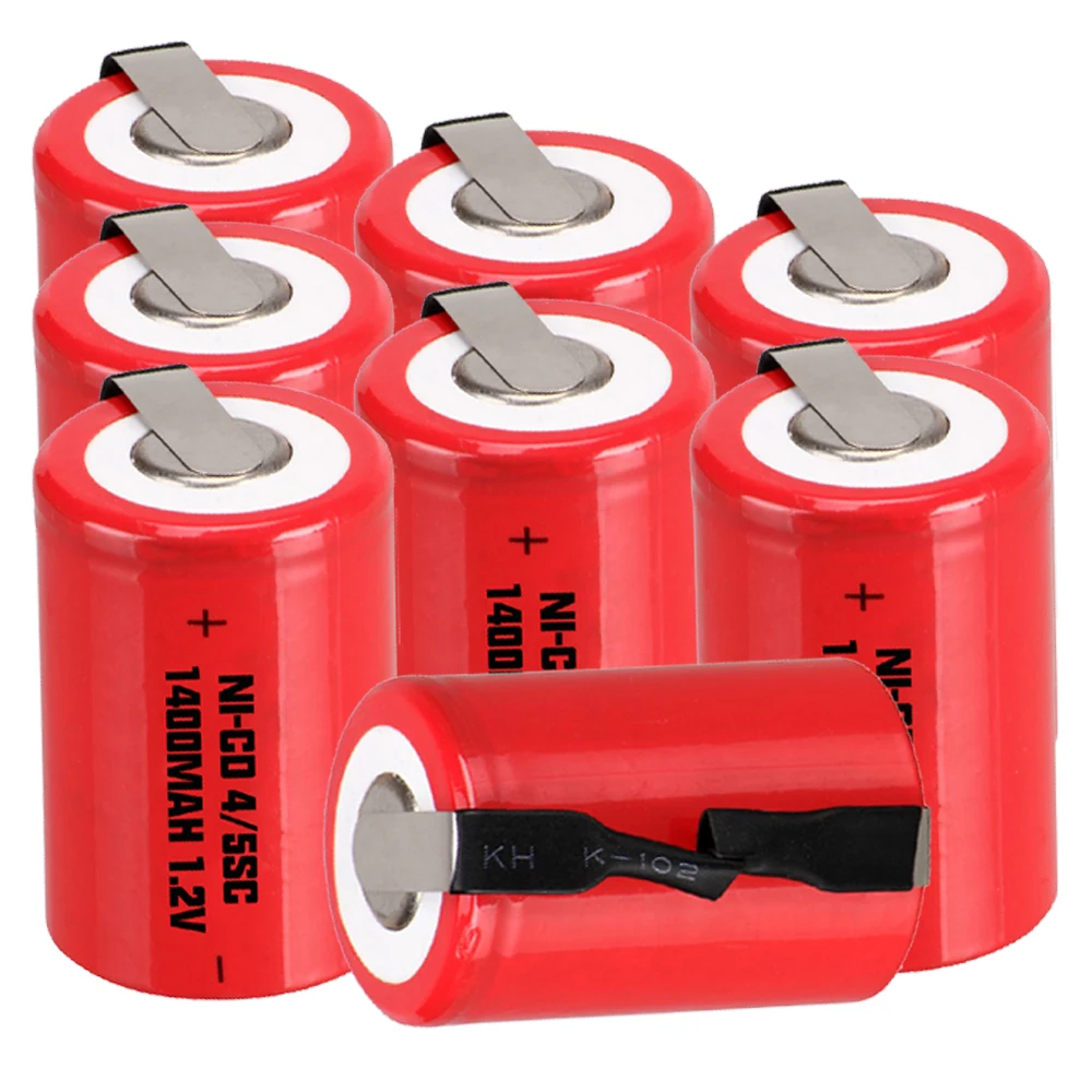 

Lowest price 8 piece 4/5SC battery 1.2v batteries rechargeable 1400mAh nicd battery for power tools akkumulator