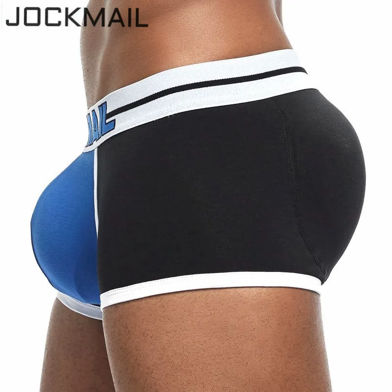 

JOCKMAIL brand mens underwear boxers pouch Front sexy Gay push up cup bulge enhancing and Back hip Enhance the buttocks Bottom