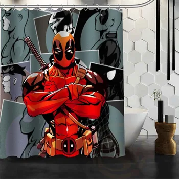

Best Nice Custom Deadpool Shower Curtain Bath Curtain Waterproof Fabric For Bathroom MORE SIZE WJY&175