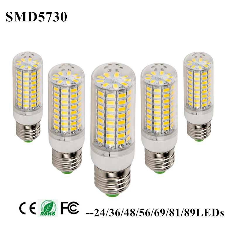 SMD 5730 LED Corn light Bulb E27 220V 24 89 LEDs Spotlight bulb Replace