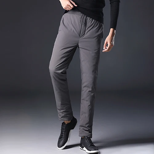 Мужские зимние Пуховые брюки, мужские брюки с белым утиным пухом ...