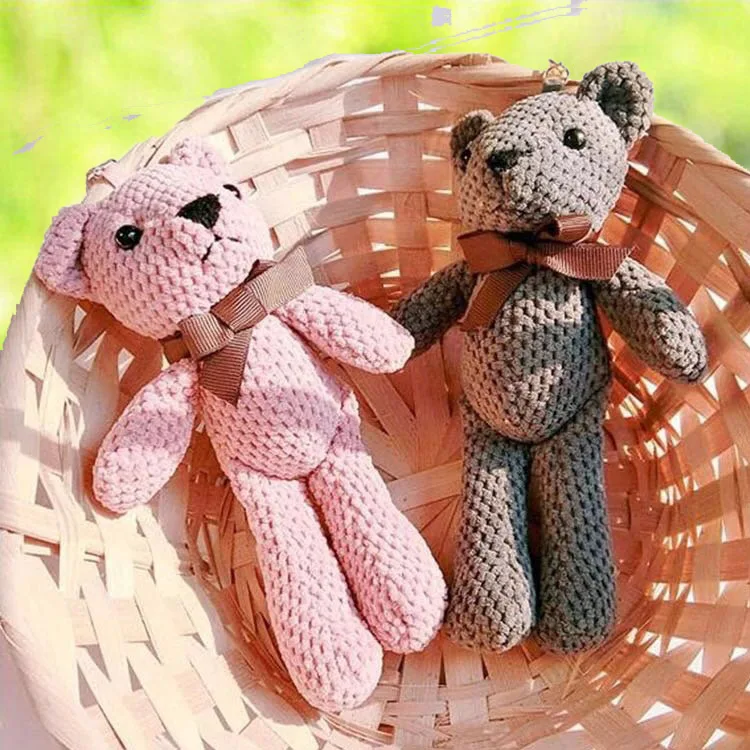 Мода 20 см плюшевый медведь кукла игрушка брелок Женская сумка брелоки подвески плюшевые игрушки свадебный брелок
