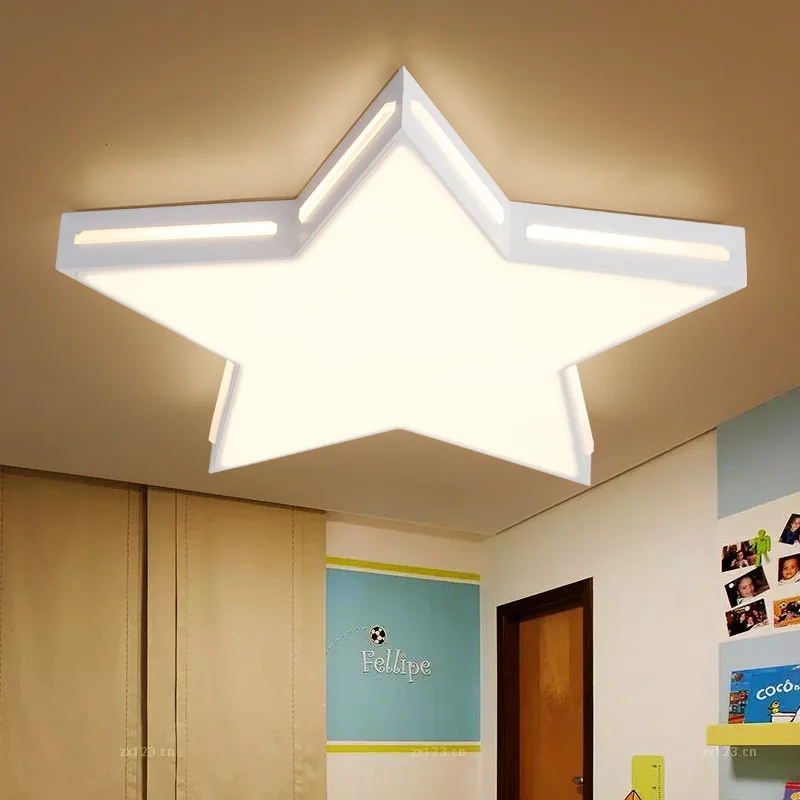 Us 145 0 Five Pointed Star Children S Room Lamp Originality Personality Led Ceiling Lights Simple Modern Small Bedroom Lamp Zl93 In Ceiling Lights