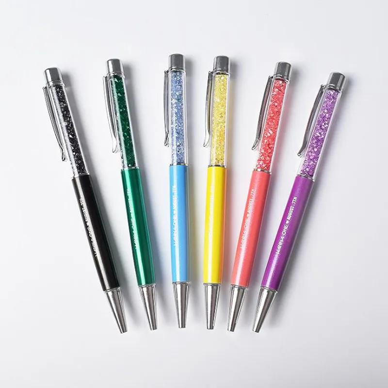 

1 Pcs Novelty Candy Color New Kpop Crystal Wanna One Ballpoint Pen Stationery Student Fans Gift Stationery