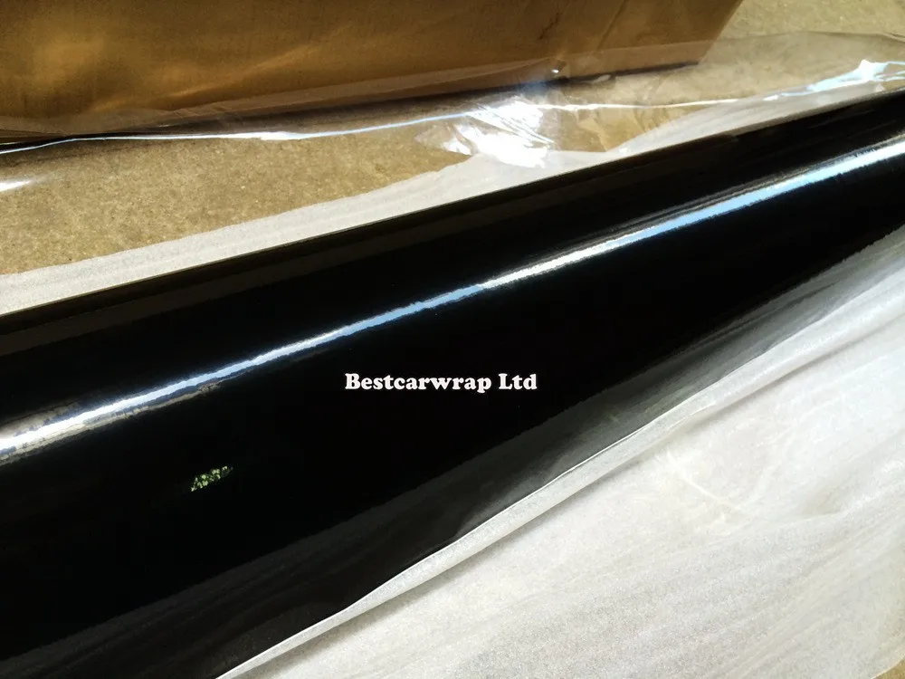 3 layer gloss black car roof wrap body 3m shiny stickers (2)