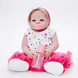 22 дюймов Кукла Reborn Baby кукла для девочек 55 см Реалистичная из мягкого силикона живая кукла Reborn Baby кукла для детей игрушка