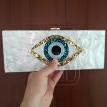 Evil Eye, два цвета, длинный акриловый кошелек, кошелек, сумки, брендовая сумка на плечо, сумка-мессенджер, вечерние клатчи для свадьбы, женская сумка для девочек