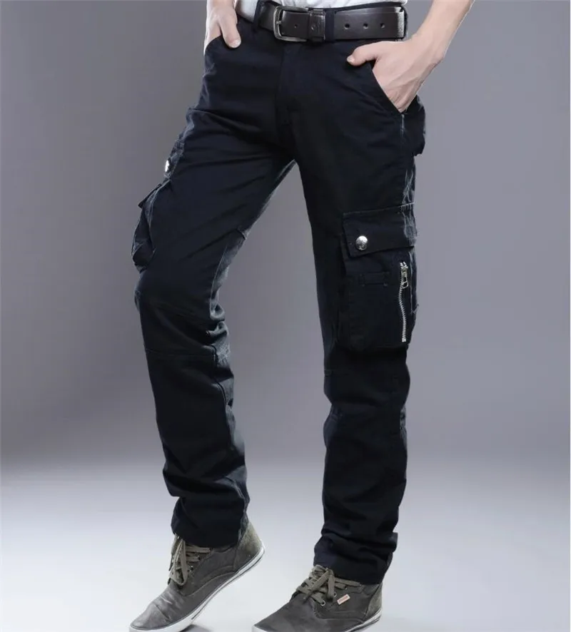 Мужские военные брюки карго размера плюс, мужские мешковатые тактические брюки с несколькими карманами, повседневные мужские брюки, армейские брюки