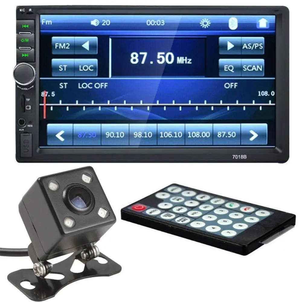

2019 NEW 2 din car radio 7" HD Touch Screen Player MP5 SD/FM/MP4/USB/AUX/Bluetooth Car Audio For Rear View Camera Remote Control