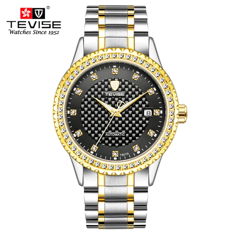 

Men Watches Luxury Top Brand TEVISE Sport Mechanical Watch Gold Clock Men Tourbillon Automatic Wristwatch With Calendar
