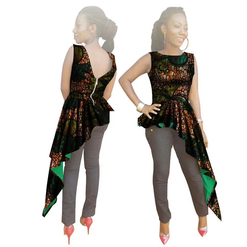 2018-summer-print-Dresses-sleeveless-robe-africaine-dashiki-african-dresses-for-women-O-Neck-cotton-african(3)