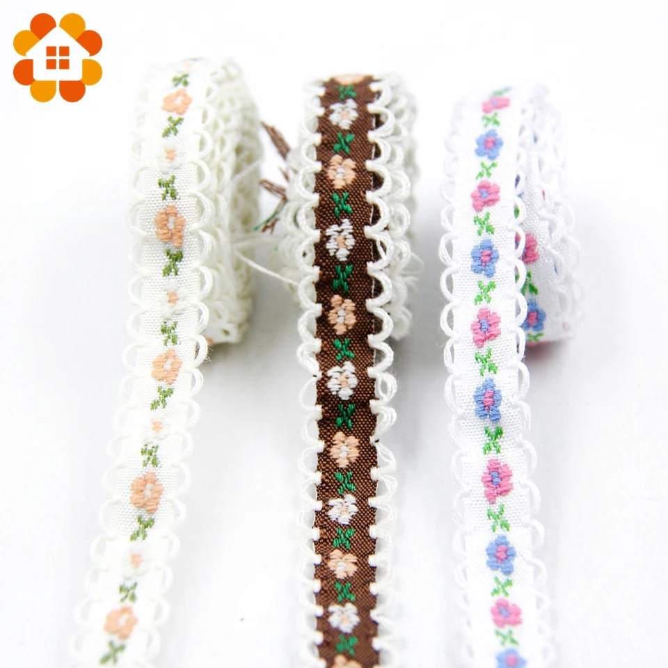 

New 5rard/Lot Folk Custom Polyester Cotton Material Lace Ribbon For Home DIY Sewing Decoration Wedding Handmade Decor Supplies