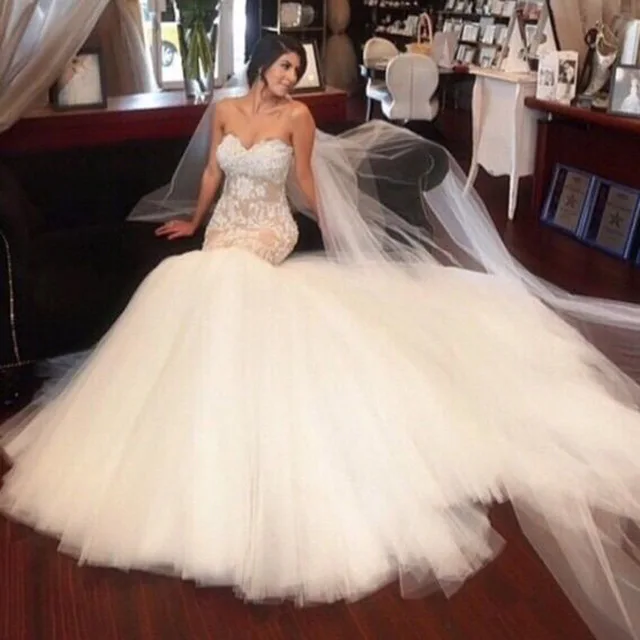 glamorous mermaid wedding dresses