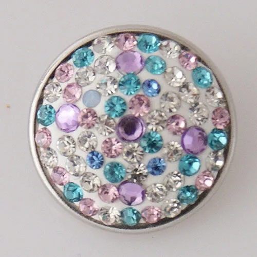 

Changeable 18mm snaps with copper bottom and rhinestones fit ginger snaps jewelry KB2408-AB