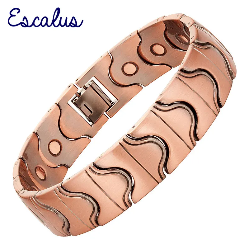 Escalus для мужчин исцеления браслет с магнитной подвеской для Мода прочность прочный ювелирный браслет способствовать кровообращению