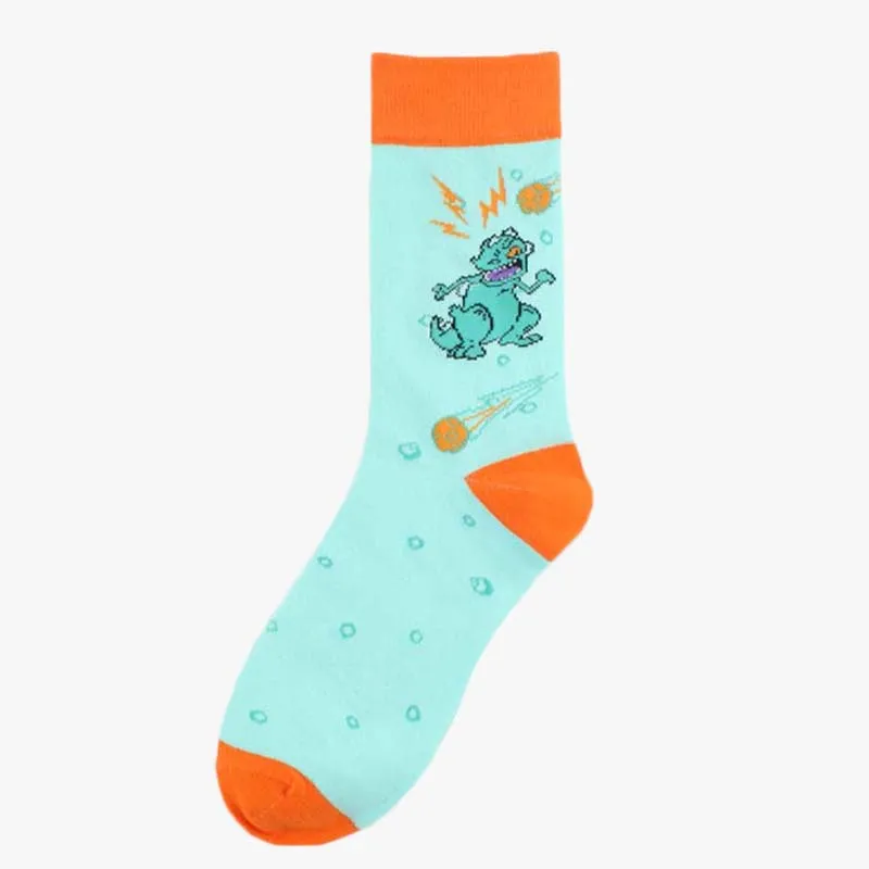 Happy Girl Pattern Music Mermaid Avocado Divertidos Cute Socks Creative Funny Socks Women Skarpetki Creative Chaussette Femme - Цвет: 6