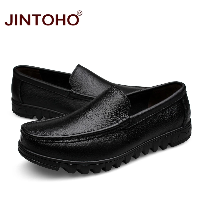Туфли JINTOHO мужские из натуральной кожи официальная обувь итальянские кожаные