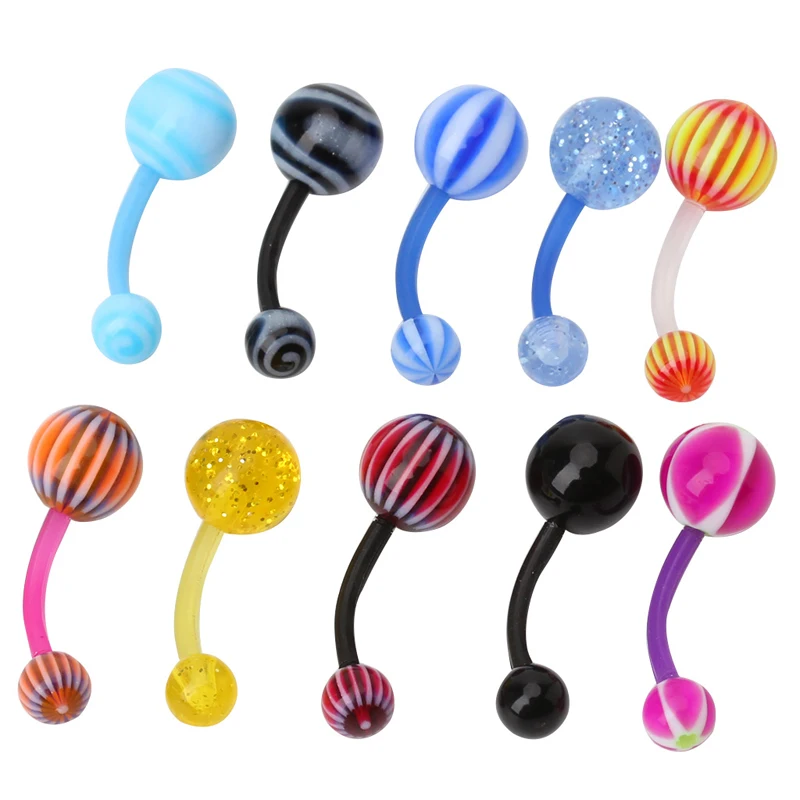 Ball Piercing Navel Piercing Navel Plastic Piercing Belly Plastic