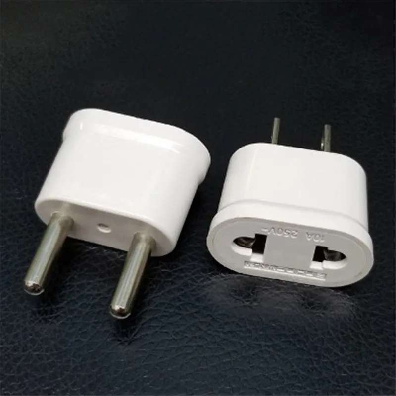 

SIANCS 1PCS 2Port Mini EU USA Standard Plug Adapter For Travel Mobile Phone Home Appliances Conversion Plug White Convenience