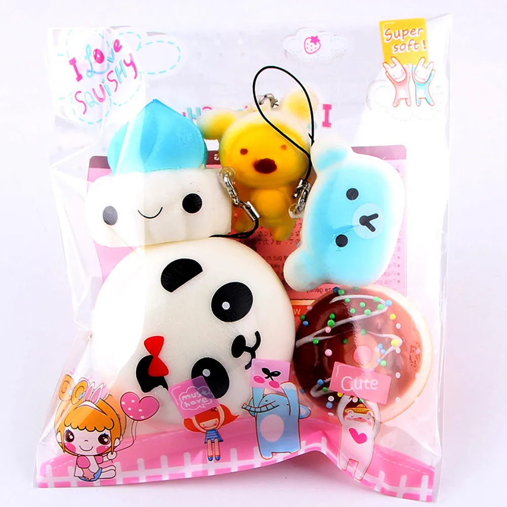 Детские мягкие ароматизированные игрушки kawaii 5 шт./компл. для хлеба медленно