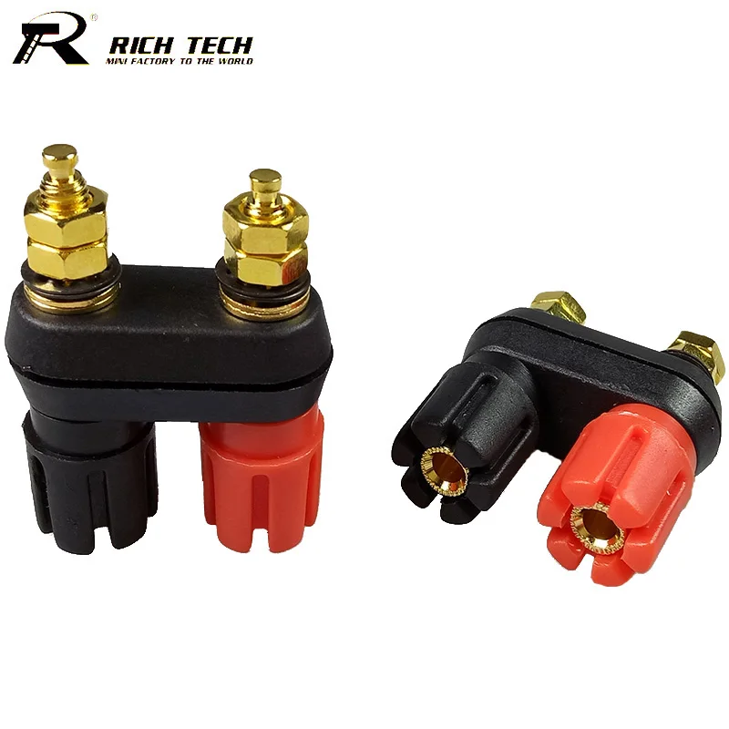 

10pcs/lot Twin Banana Plug Binding Post Dual Spkear Banana Socket Terminal Connector for Loudspeaker Amplifier
