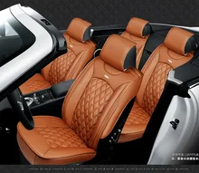 for mitsubishi pajero lancer outlander galant black soft leather car seat cover front and rear set waterproof cover for car seat