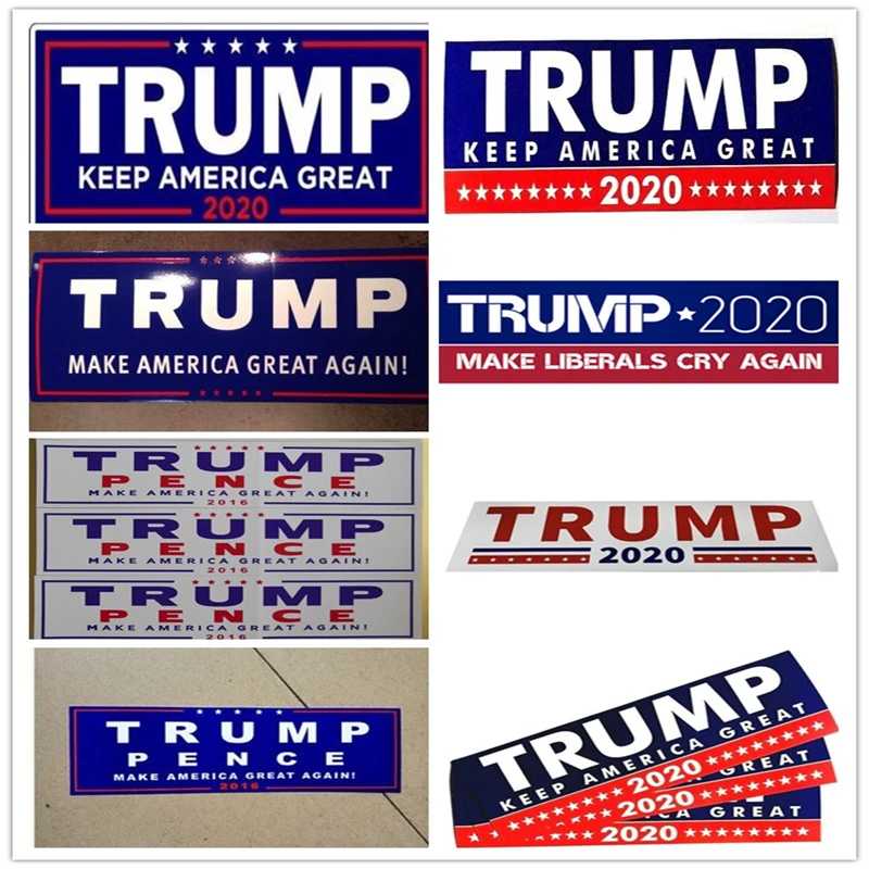 

10Pcs Donald Trump For President 2020 Bumper Body Car Sticker Keep Make America Great Decor Car Styling Fashion 23cm x 7.6cm