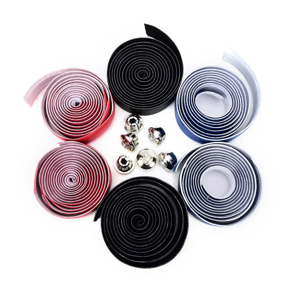 buy 2pcs Bicycle Handlebar Tapes Cycling Road Bike Sports Bike Cork Handlebar Tape + 2 Bar Plugs Carbon fiber belts strap200cm * 3cm