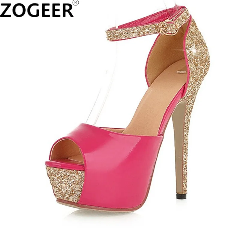 

2019 New Summer Gladiator Sandal Fashion High Heels Platform Sandals Women Casual Ankle Straps White Gold Silver Ladies Shoes