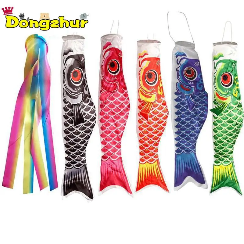 Dongzhur кои японский стиль Koinobori флюгер Карп рыбы аниме рыбы флаги кайт флаг висит забавные игрушечные лошадки кисточкой 6 цветов QTW6917