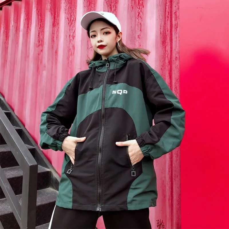 

For 40-60 kg Spring autumn new hoodies coat Korean Wild bf Harajuku loose hip hop wind jacket female jacket tide chaqueta mujer