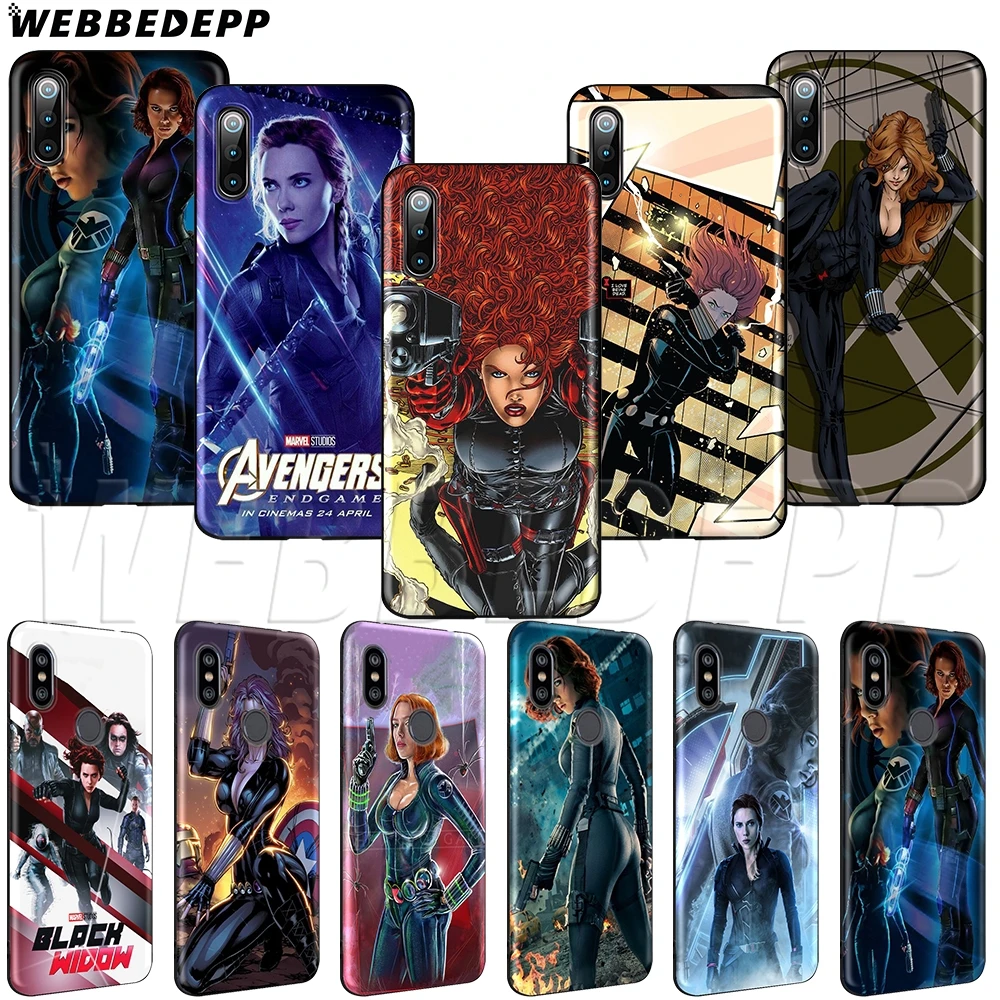 

WEBBEDEPP Natasha Romanoff Black Widow Soft TPU Case for Redmi Note 4 S2 4A 4X 5 5A 6 6A 7 8 Go Pro Plus Prime