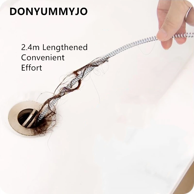 

Hair Drain Clog Remover 2.4m Long Unblocker Drain Relief Tool for Drain Cleaning