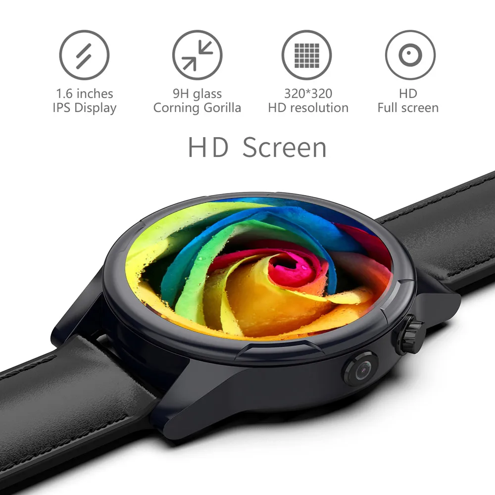 696 X361 4G LTE Android 7.1 Smart Watch 1.6inch big Screen Round WiFi GPS Sim Card 4G Smartwatch Phone Heart Rate Monitor Camera