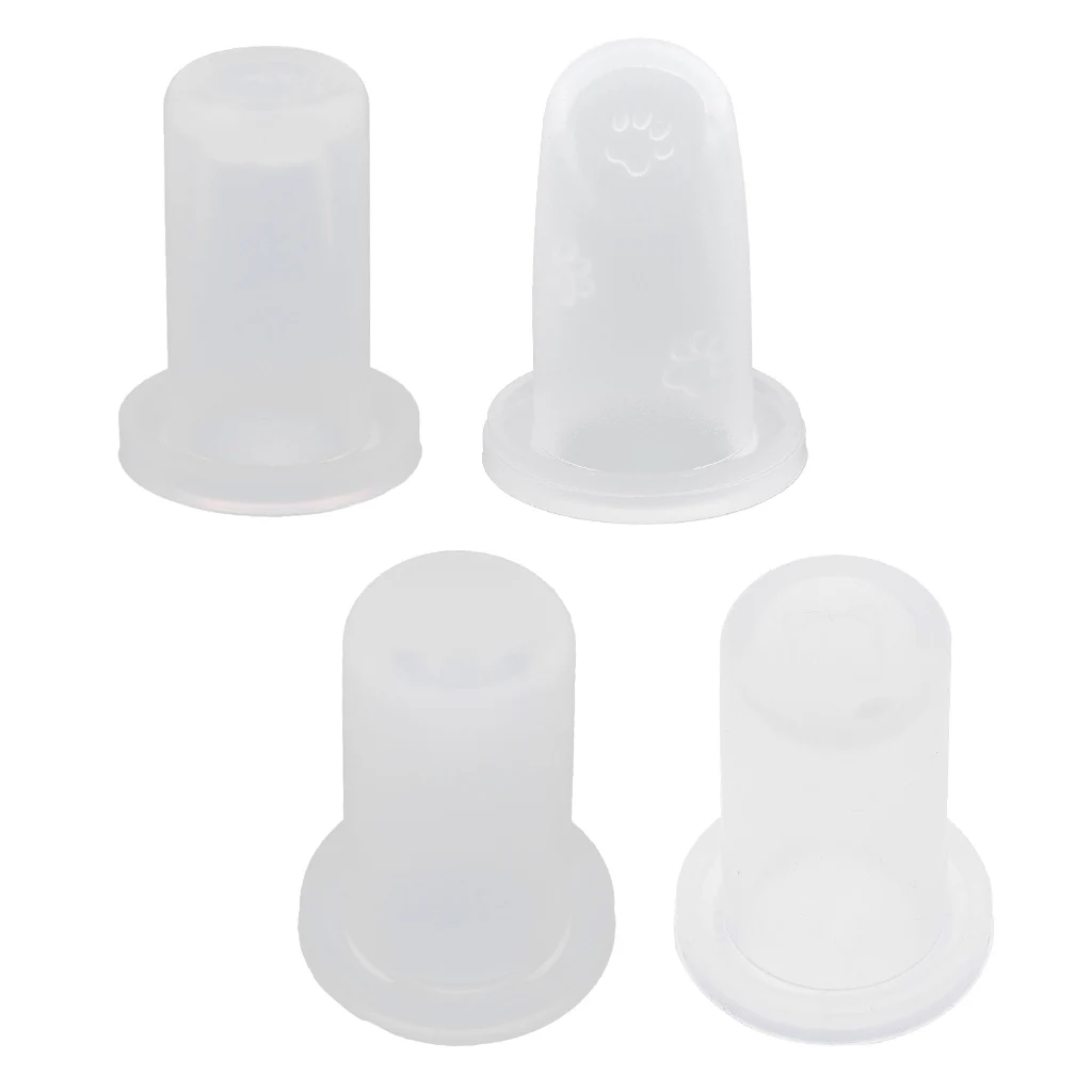 4 Pieces Clear Silicone Lipstick Mould Lip Balm Mold DIY Makeup Tool for 12.1mm Tube
