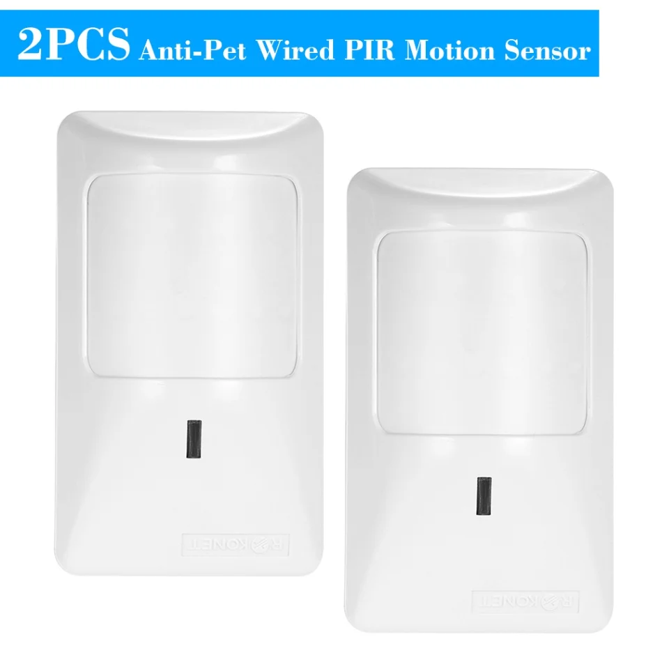 Анти-ПЭТ PIR датчик движения проводной сигнализации двойной инфракрасный детектор Pet Immune для дома охранная сигнализация - Цвет: 2 pcs