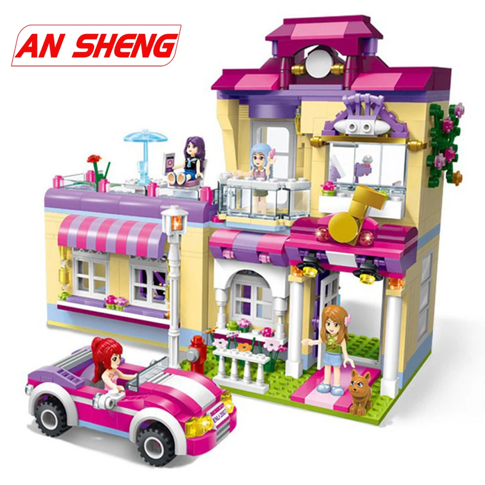 

Girls Friends Star Training Center Building Blocks Sets Figures Bricks Educational Model Kids Classic Toys Compatible Legoes