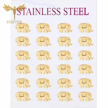 FGifter, опт, серьги из нержавеющей стали, этнические ювелирные изделия, золотой, серебряный слон, серьги в виде животных, для девушек и женщин, подарки