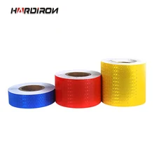 HARDIRON 5cm Wide Color Traffic Highlight Reflective Sticker Ground Wall Safety Sign With Lattice Reflective Film