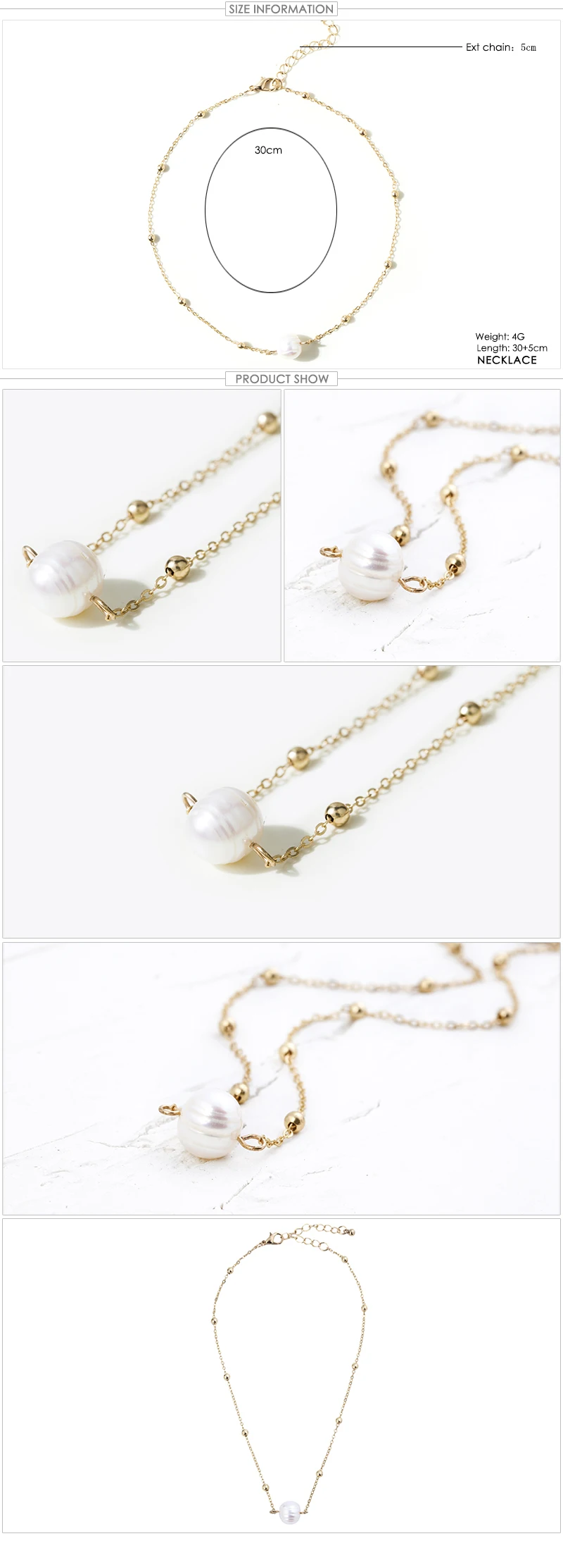 Artilady Pearl Choker Necklace