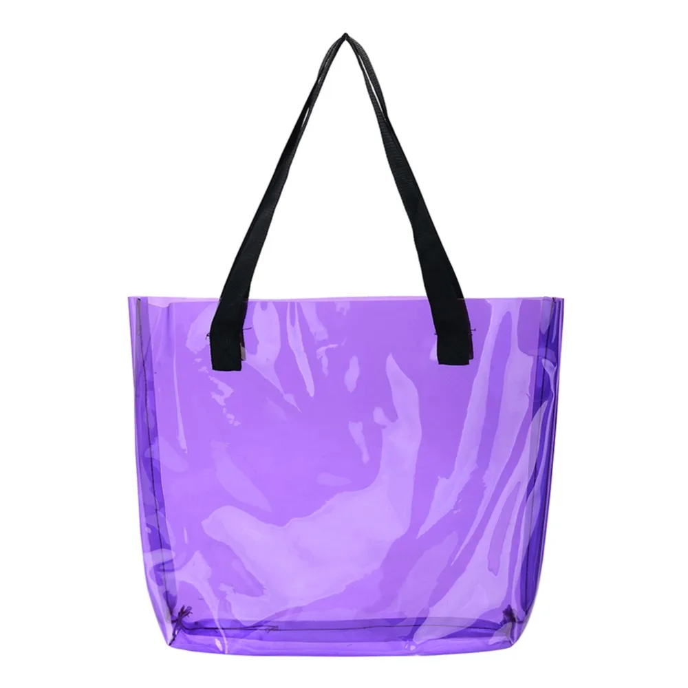 

Clear Tote Bag PVC Transparant Shopping Bag Shoulder Handbag Women Tote Travel Bags Environmentally Storage Bags Large Capacity
