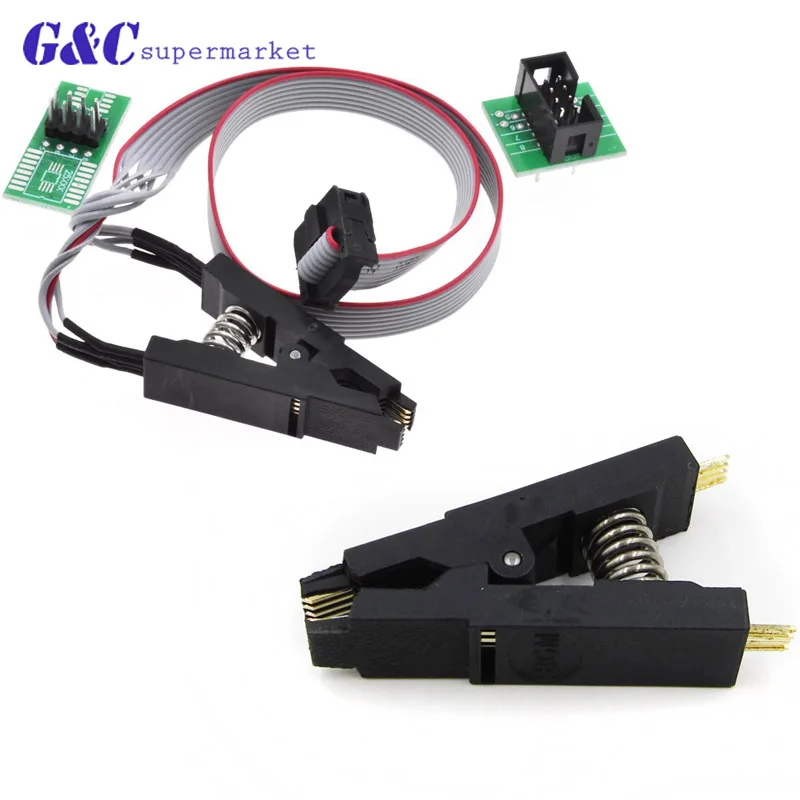 

SOIC8 SOP8 Test Clip For EEPROM 93CXX / 25CXX / 24CXX in-circuit programming+2 adapters