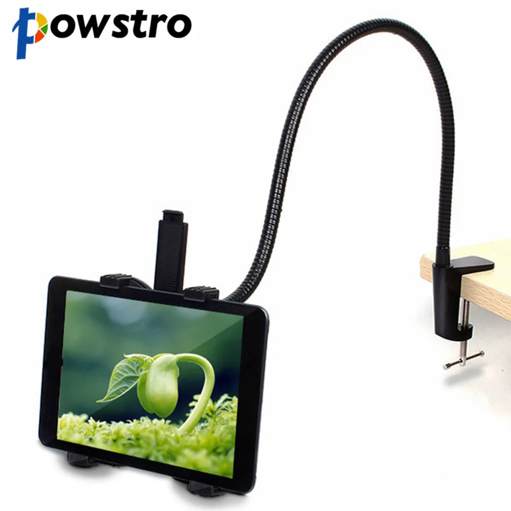 Powstro новейший планшет установка на ПК держатель стенд Универсальный 360 Вращающийся регулируемая кровать стол для iPad 2/3/4, iPad 5 Mini, для samsung планшет