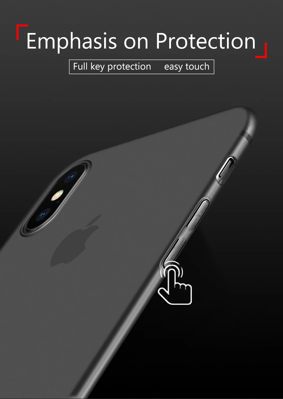 0.2mm Matte Transparent Phone Case For iPhone 7 7Plus 8 5 6S X MAX Case Ultra Thin Back Cover For iPhone XR XS Cases Capa Coque iphone 7 plus phone cases