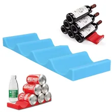 Высокая конец Новинка холодильник может пива вина бутылки стойки Органайзер держатель коврик стек аккуратный инструмент QB896235