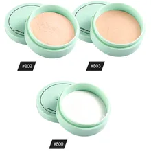 Стойкая основа для макияжа лица полупрозрачная прессованная пудра с пуховкой гладкая Водонепроницаемая рассыпчатая пудра