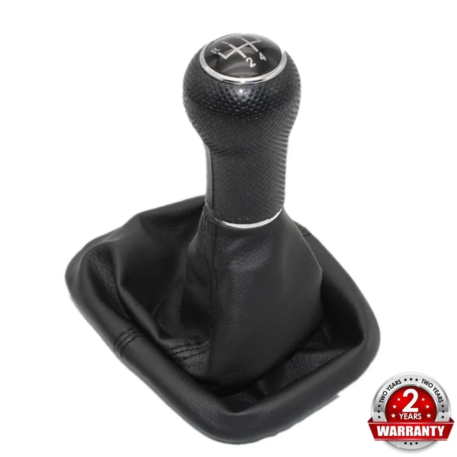 New 5 Speed Car Gear Stick Shift Knob With Leather Boot For VW Golf 2 3