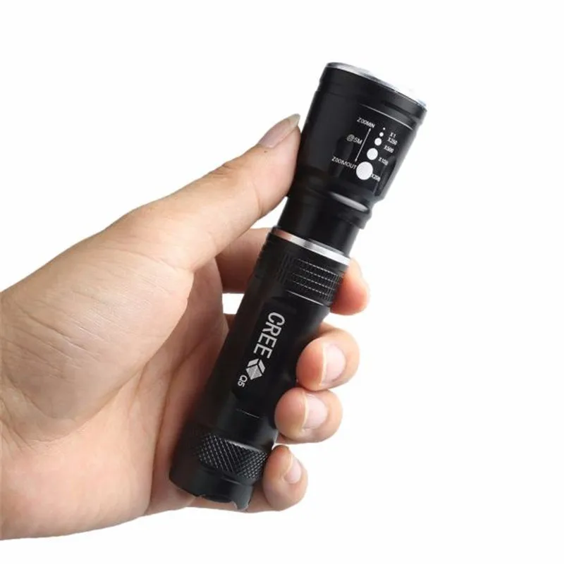 

Cree Q5 1200LM LED Flashlight Torch Lamp 3 Modes 18650 Camping Zoomable Focus High Power Light wholesales NOJ06